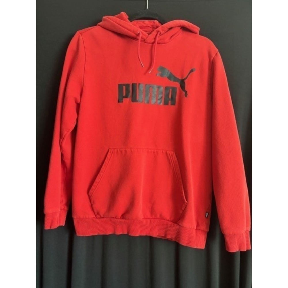 Men's Red‎ PUMA Hooded Sweatshirt Size M
